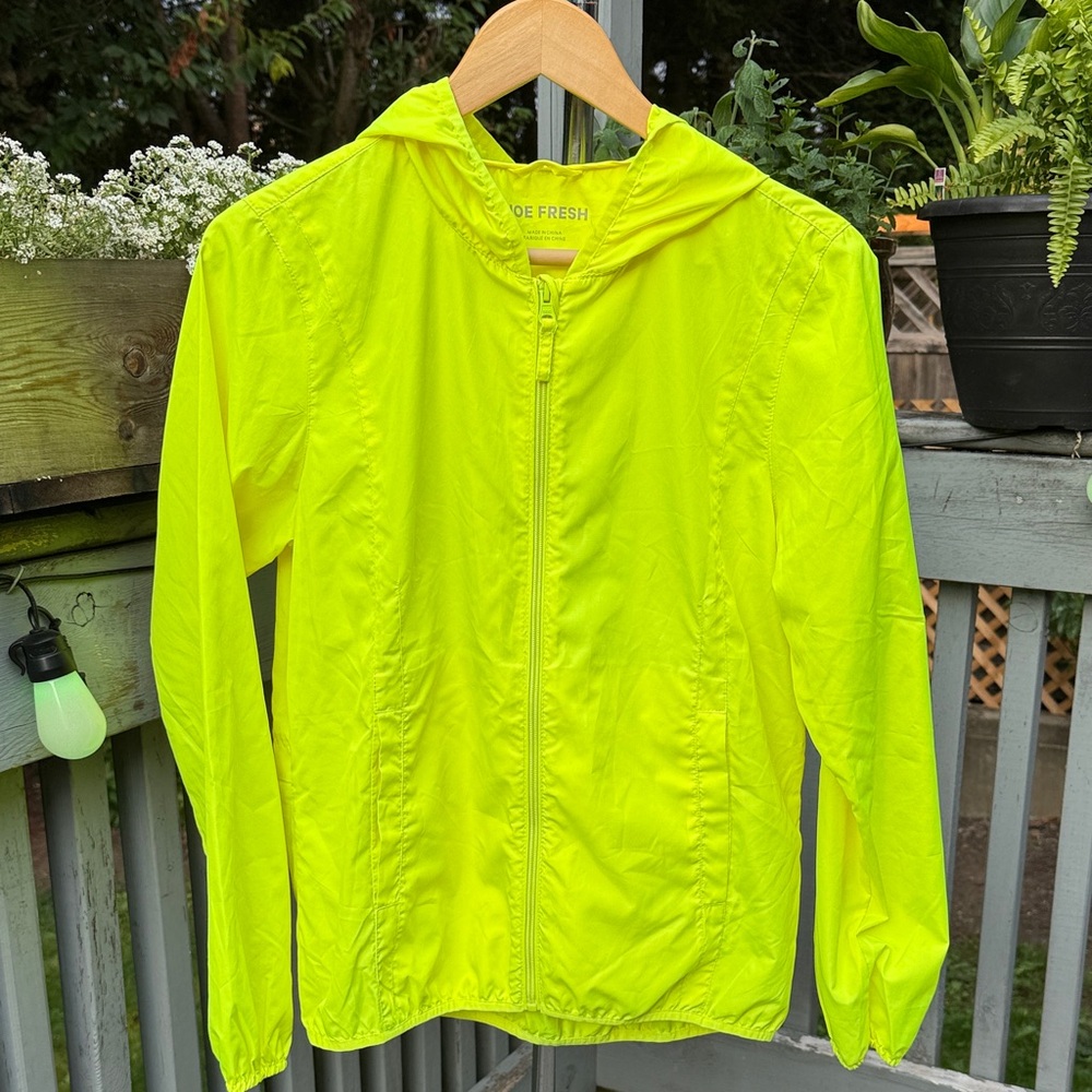 Neon Yellow Windbreaker